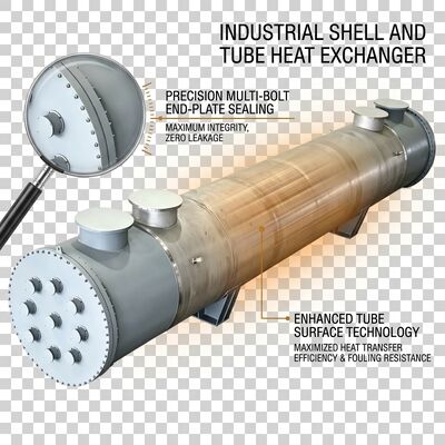 Concentrated Sulfuric Acid Shell Tube Exchanger CD-AP-120 120m2 Area 316L Tube Bundle for 96 Percent H2SO4 Cooling