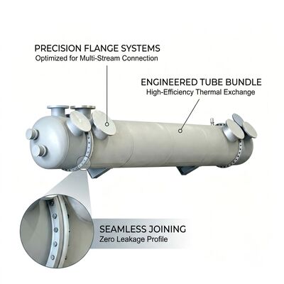 Concentrated Sulfuric Acid Shell Tube Exchanger CD-AP-120 120m2 Area 316L Tube Bundle for 96 Percent H2SO4 Cooling