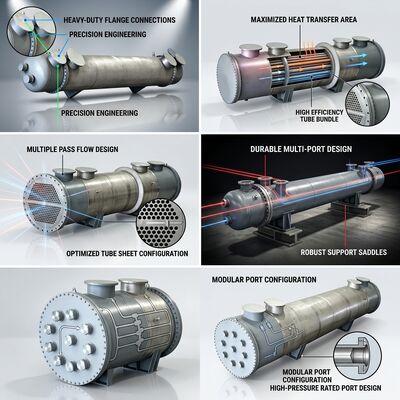 Industrial Grade Anodic Protection Acid Cooler CD-AP-390 399m2 304L Shell 316L Tube Bundle for 96 Percent H2SO4 Cooling