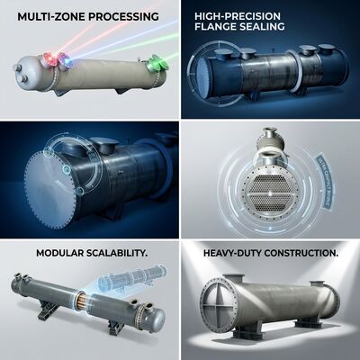 Advanced Anodic Protection Cooling System CD-AP-200 200m2 Cooler for 93 Percent Concentrated Sulfuric Acid Cooling