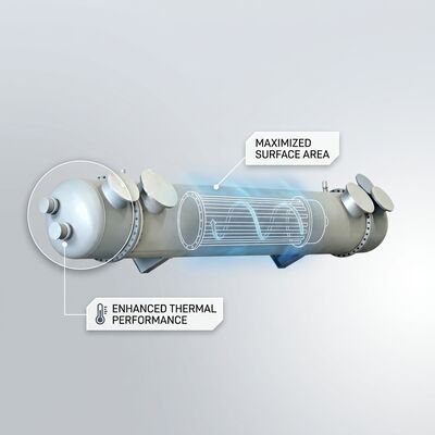 Enhanced Corrosion Resistant Anodic Protection Cooler CD-AP-45 45m² 94% Sulfuric Acid 316L Tube Bundle Compact Unit