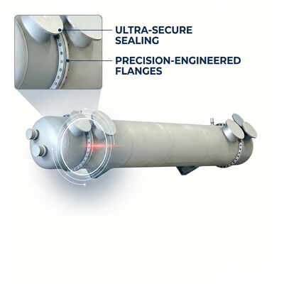 Enhanced Corrosion Resistant Anodic Protection Cooler CD-AP-45 45m² 94% Sulfuric Acid 316L Tube Bundle Compact Unit
