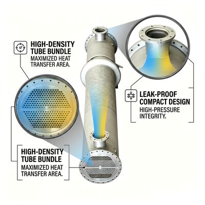 Industrial Anodic Protection Sulfuric Acid Cooler CD-AP-430 with Real-Time Potential Monitor 430m²