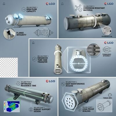 High-Efficiency Anodic Protection Sulfuric Acid Cooler CD-AP-280 280m² Shell Tube 316L Construction