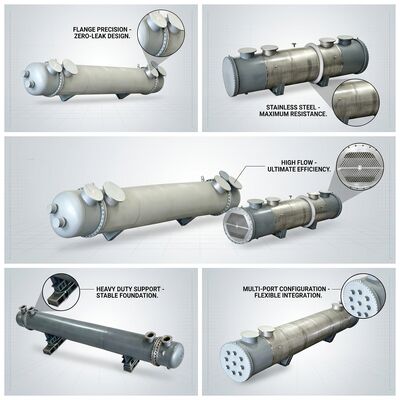 High-Efficiency Anodic Protection Sulfuric Acid Cooler CD-AP-280 280m² Shell Tube 316L Construction